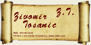 Živomir Tošanić vizit kartica